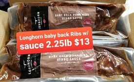 Longhorn Smoked Babyback Ribs - 2.25 lb