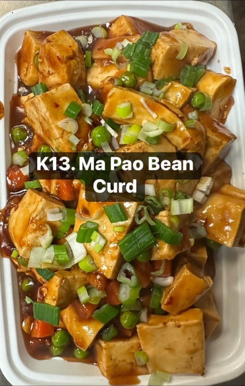 K13. 麻婆豆腐 Ma Pao Bean Curd