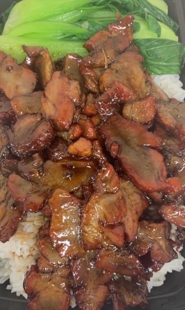 14. Meat on a Bed of Rice (Roast Pork)