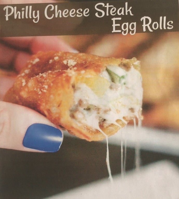 12.Philly Cheese Steak Egg Rolls