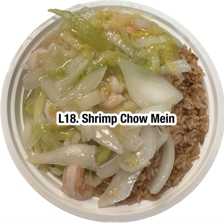 L18. 虾炒面 Shrimp Chow Mein
