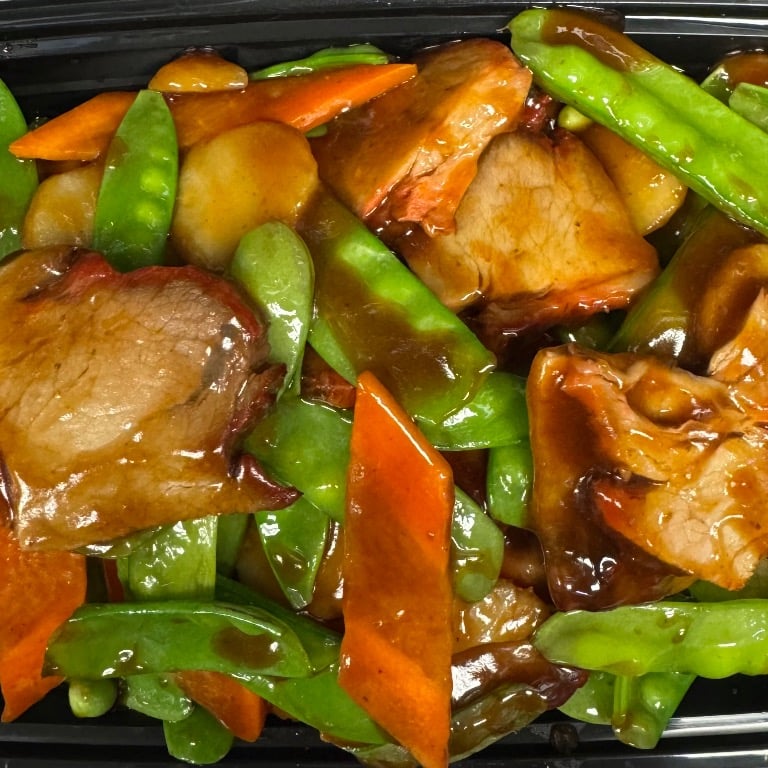 54. Roast Pork with Snow Peas
