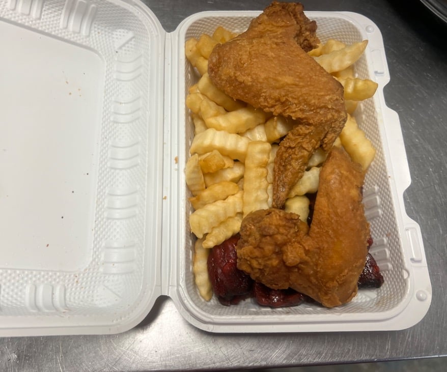 I. Chicken Wings, French Fries, Boneless Spare Rib & Can Soda