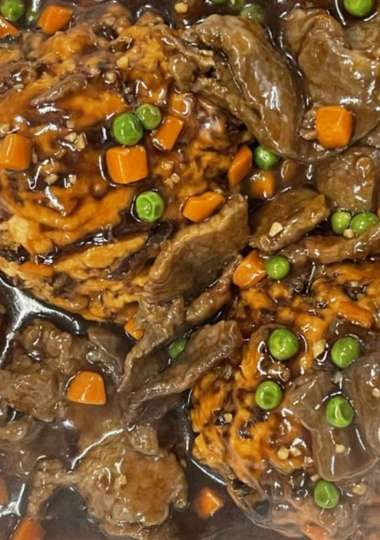 D37. 牛芙蓉蛋 Beef Egg Foo Young