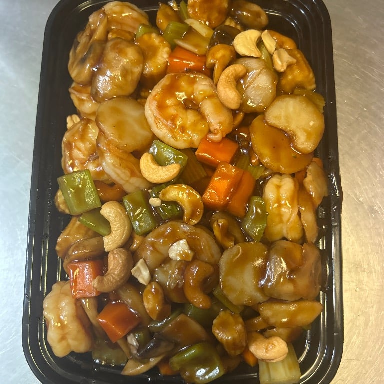 腰果虾<br>106. Shrimp w. Cashew Nuts