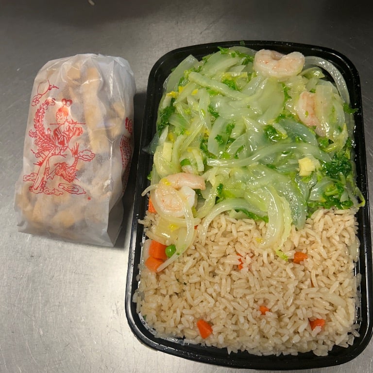 C 虾炒面<br>C 2. Shrimp Chow Mein