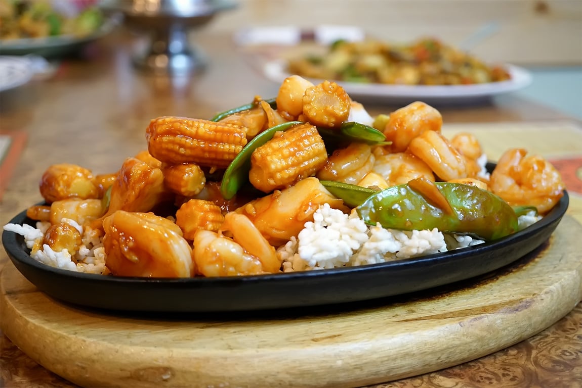 Seafood with Sizzling Rice