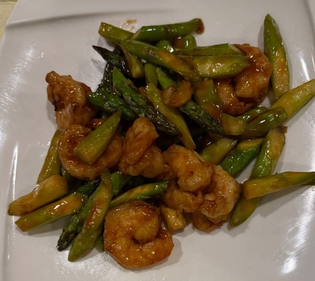 91a. Asparagus w. Shrimp
