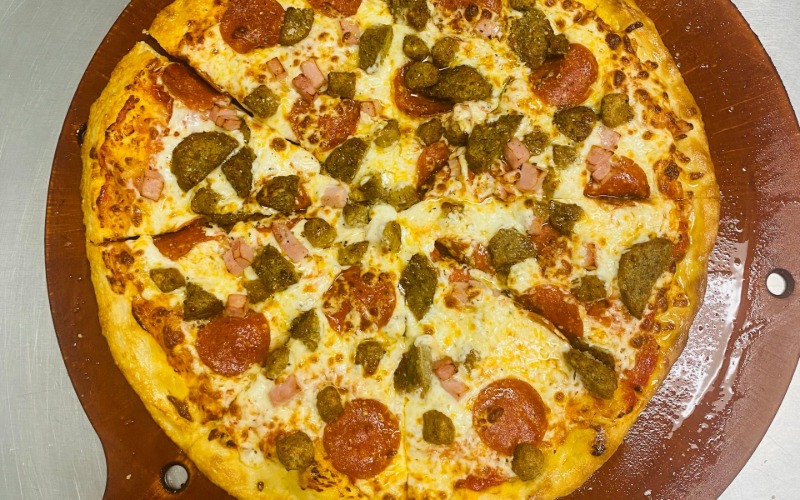Crazy Meatball Pizza