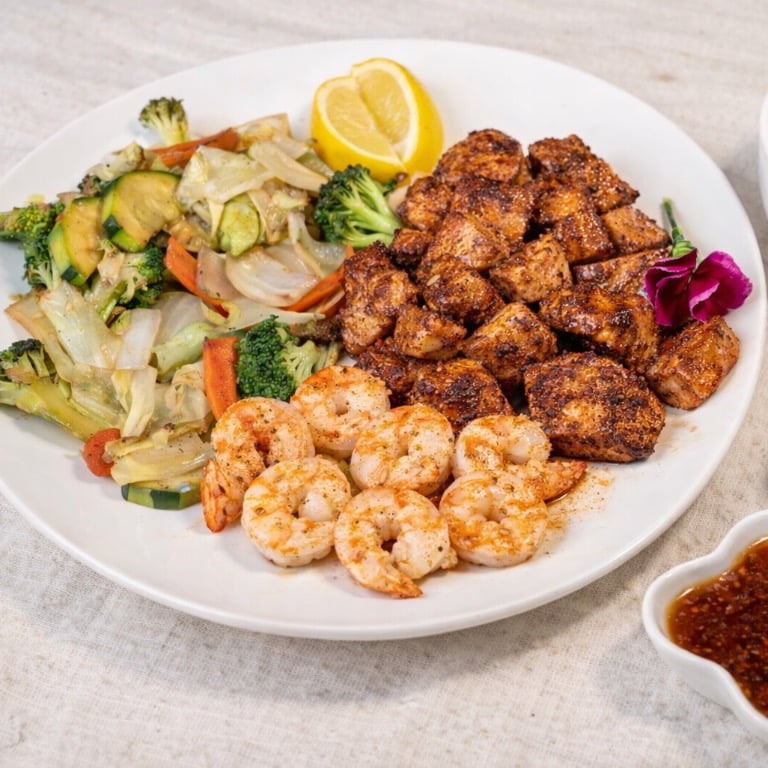 Japanese Cajun Chicken & Shrimp