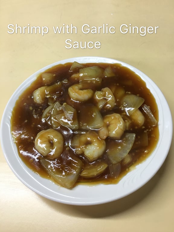 Shrimp with Garlic Ginger Sauce