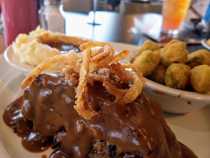 BBQ Meatloaf w/ Brown Gravy + 2 Sides & Cornbread