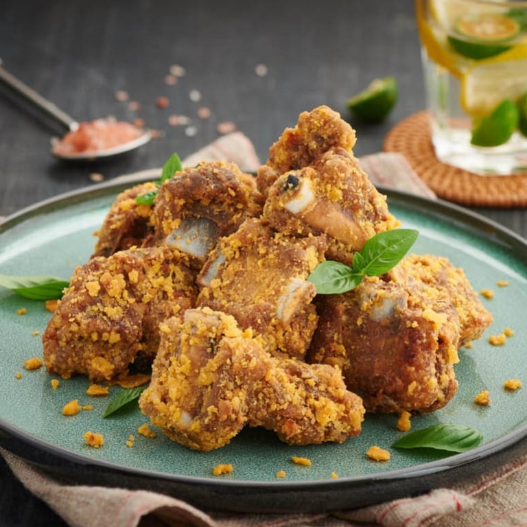 T9. 咸蛋黄焗排骨 Salted Egg Yolk Pork Ribs
