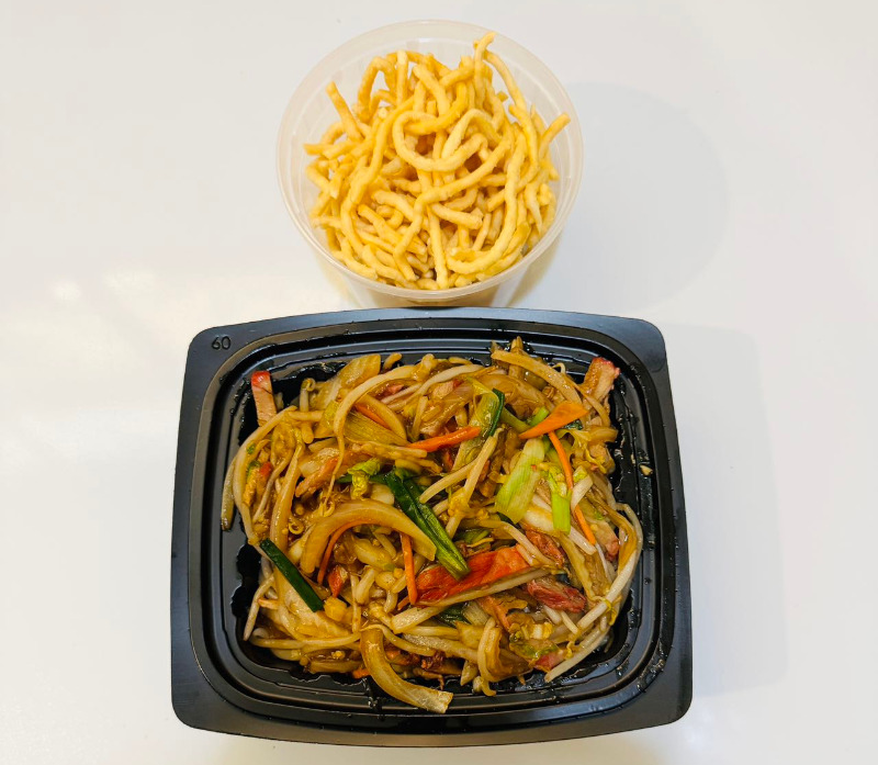 Pork Chow Mein (Crispy Noodles on Side)