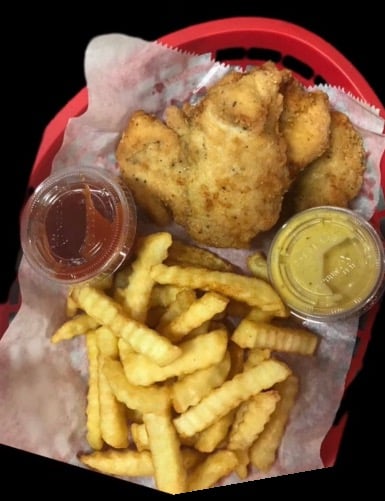 3 Piece Chicken Tenders w. Fries & Drink