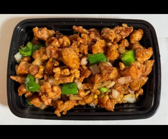 24b.黑椒鸡 Diced Chicken W. Black Pepper Sauce