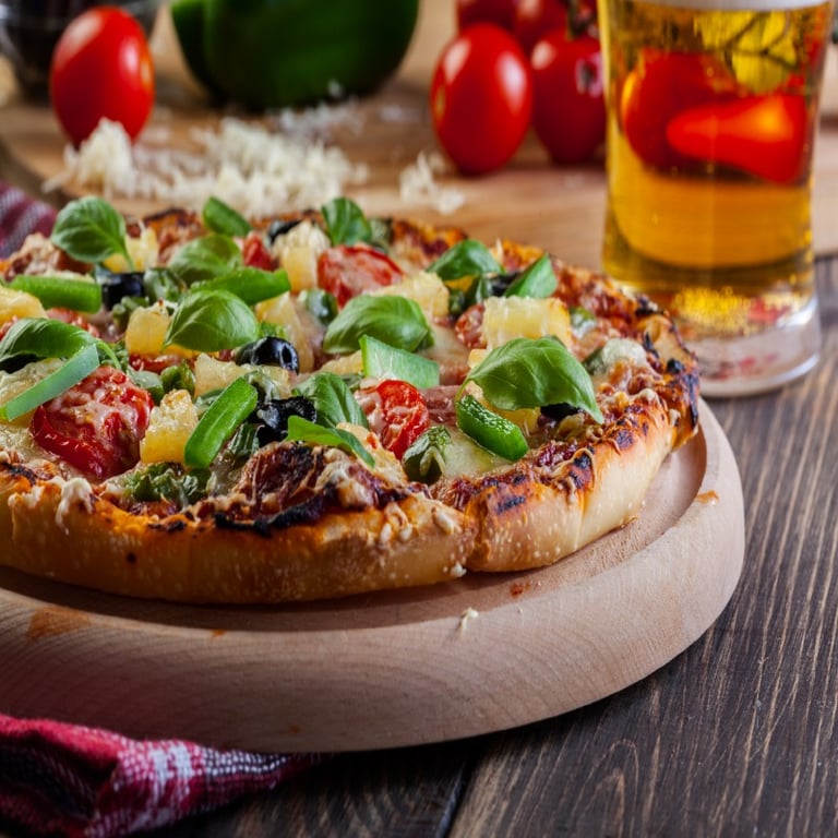 Greek Vegetarian pizza