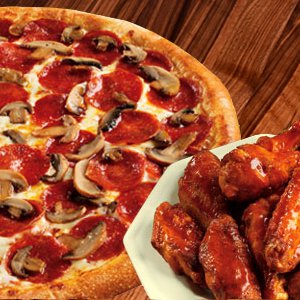DEAL 1: 20" THIN Pizza & Two 12pc Wings