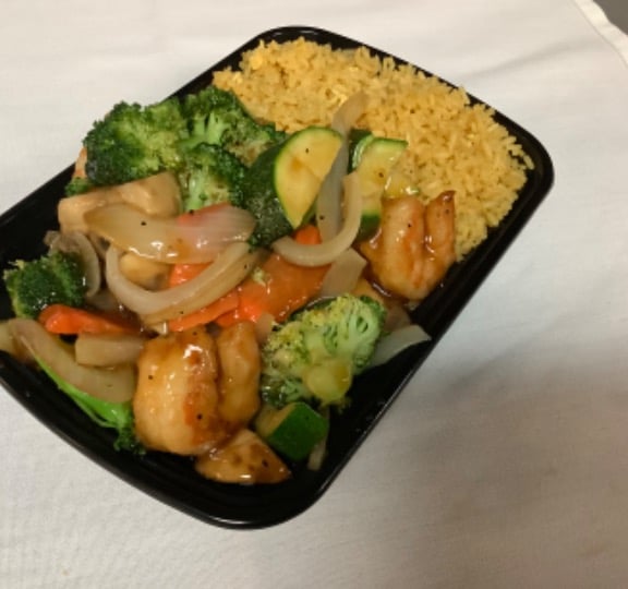 L Hibachi Shrimp     L铁板虾