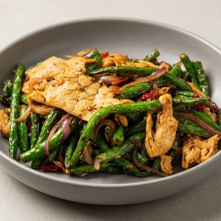 C21. 四季豆鸡 Chicken w. Green Beans