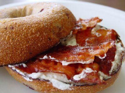 Bacon and Cream Cheese Sandwich