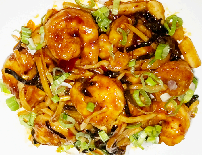 5. 魚香虾 Shrimp Garlic Sauce