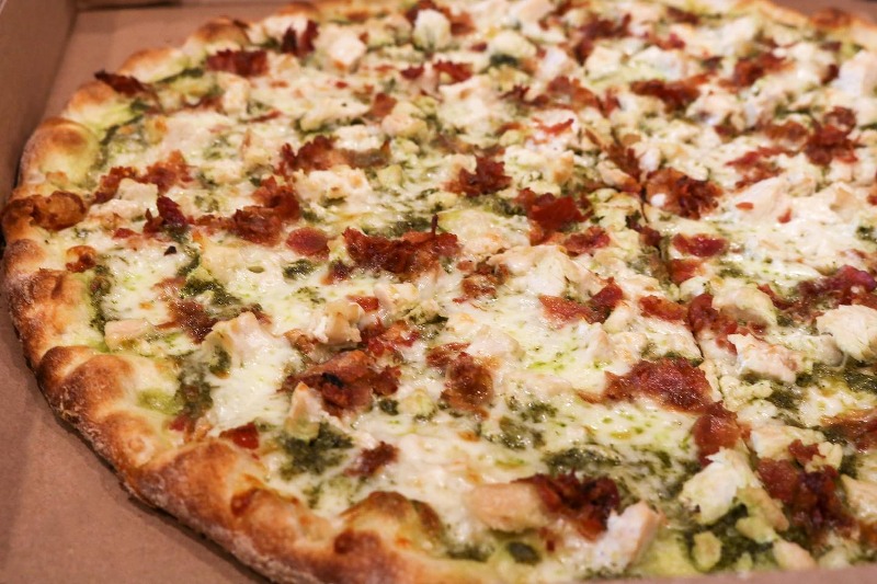 Chicken Bacon Pesto Pizza