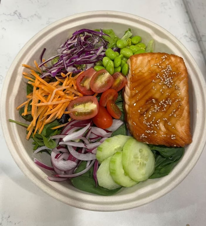 Salmon Teriyaki Salad