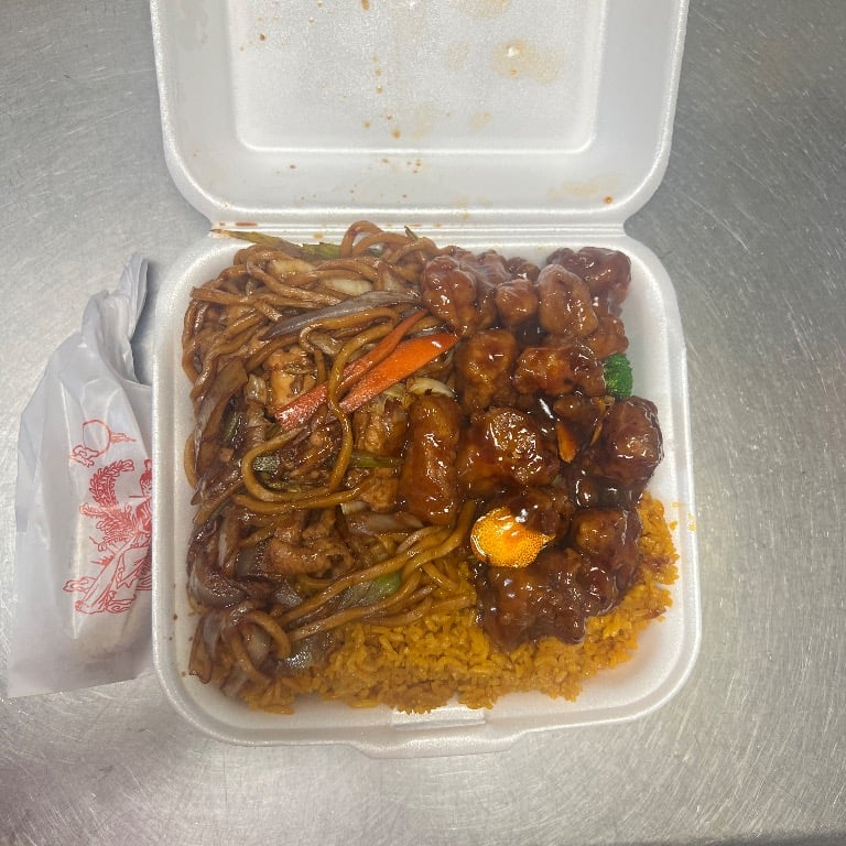 B5. Orange Chicken and Chicken Lo Mein