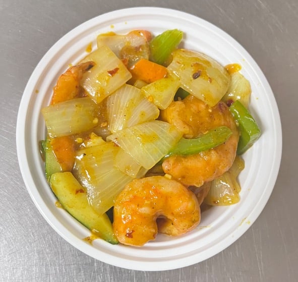 C46. Curry Shrimp w. Onions