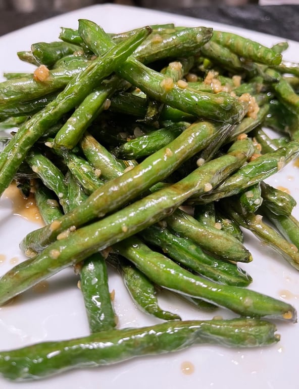 Dried Sautéed Garlic String Beans