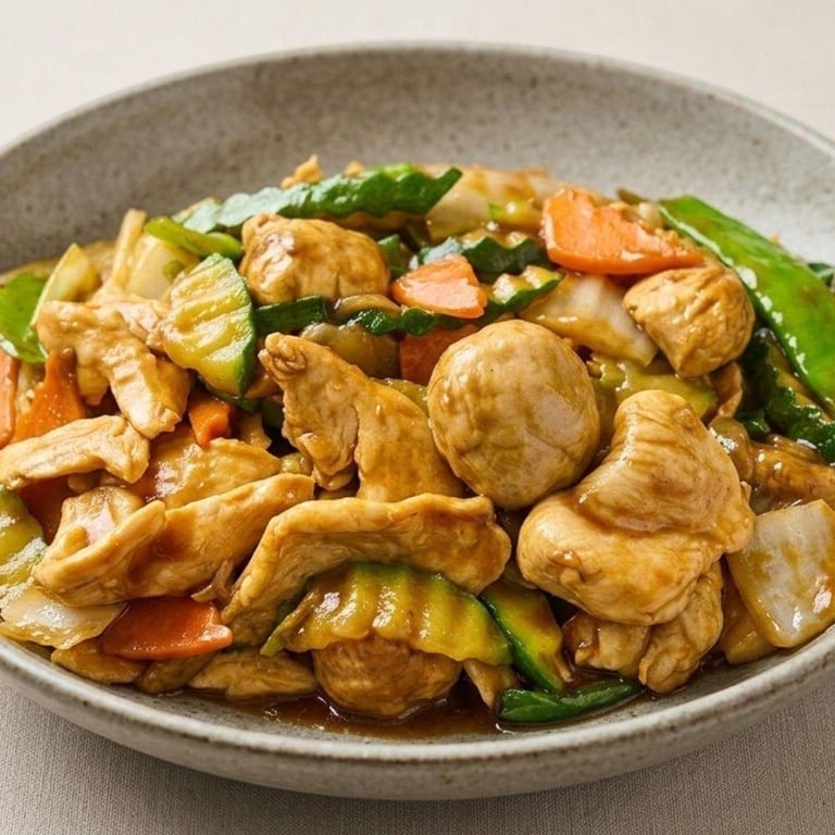 L8. 午.毛鸡 Moo Goo Gai Pan