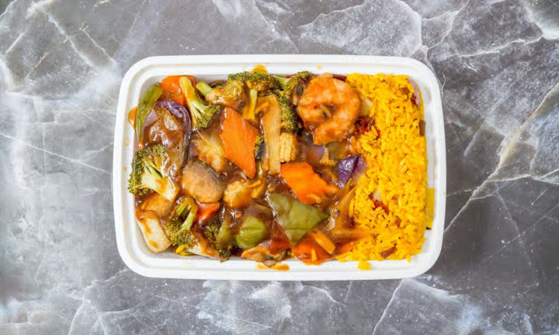 85. Shrimp w. Veg. in Garlic Sauce
