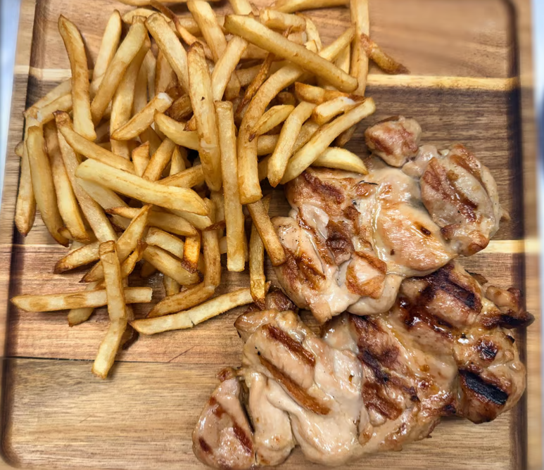 Grilled Chicken Steak with Fries