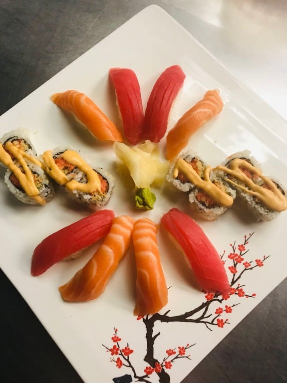 Sushi Boy w. Salmon Sushi & Spicy Salmon Roll Image