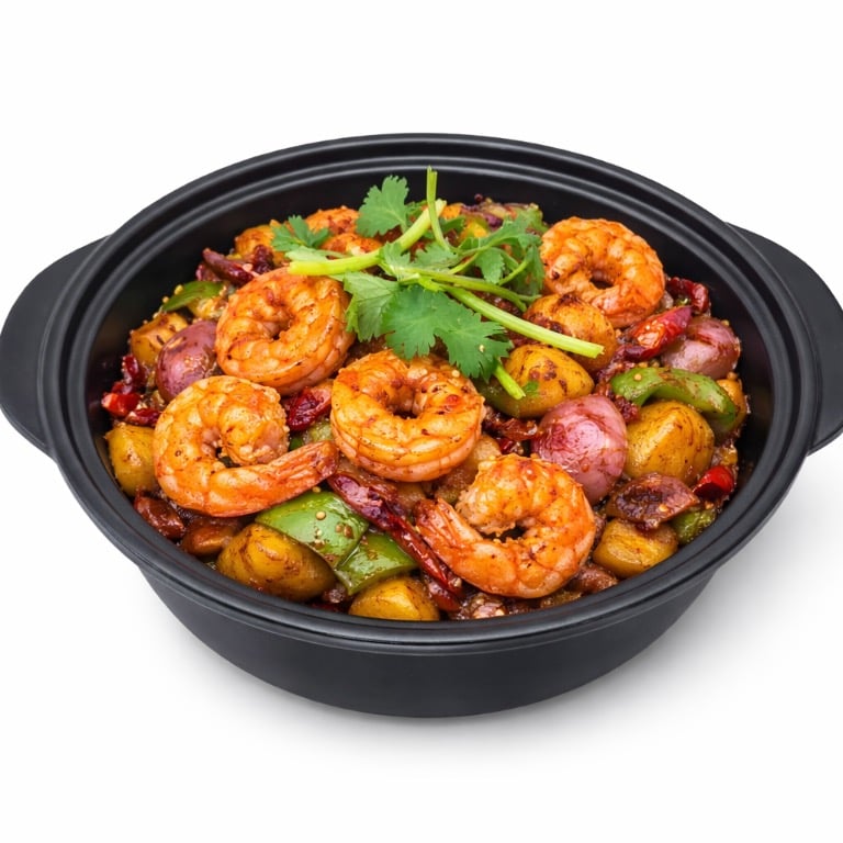 D12. Dry Pot w. Shrimp