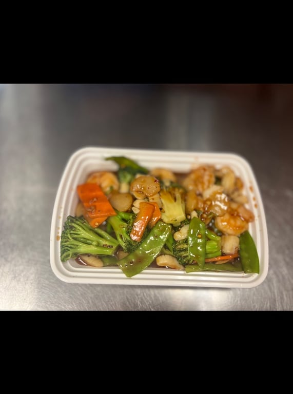 CS12. Shrimp & Scallops w. Garlic Sauce 鱼香干贝虾