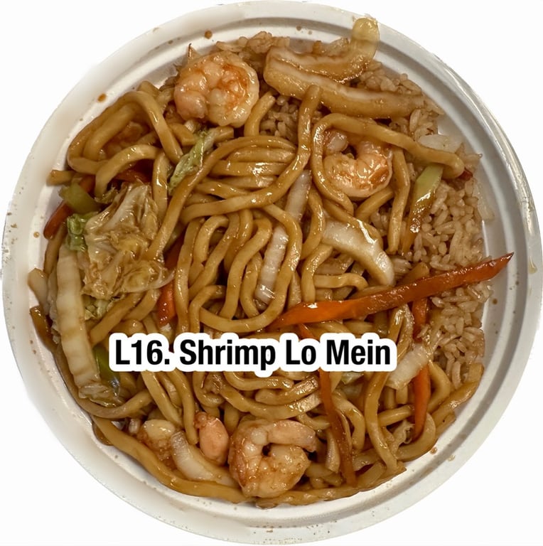 L16. 虾捞面 Shrimp Lo Mein