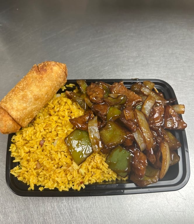 S5. Pepper Steak with Onions (Combo Platter)