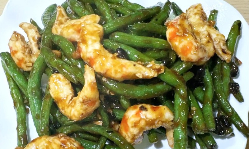 Vegi-Prawns w. String Beans