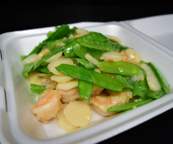 89. Com Tom Xao Dau Hoa Lan / Shrimp Stir-Fried w/ Snow Peas in Rich Gravy
