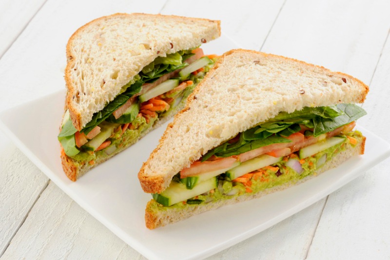 Avocado-Cucumber Sandwich Image