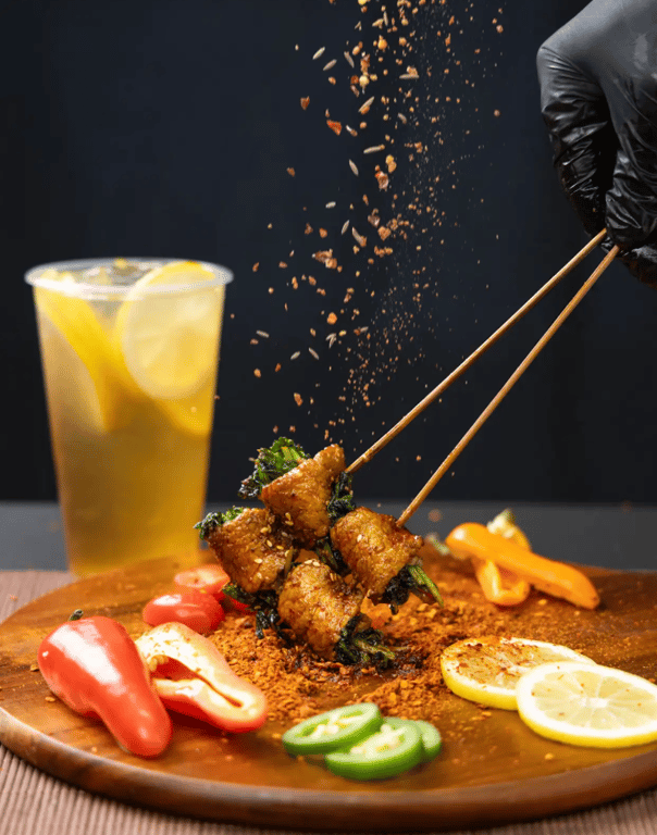 Beef Skewer w. Cilantro (2) 香菜牛肉