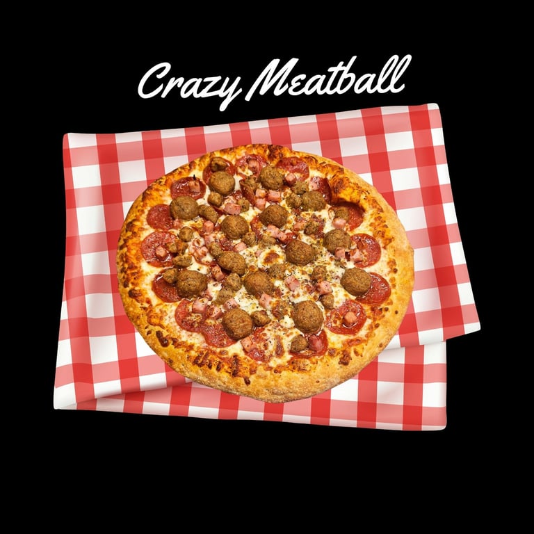 Crazy Meatball Pizza