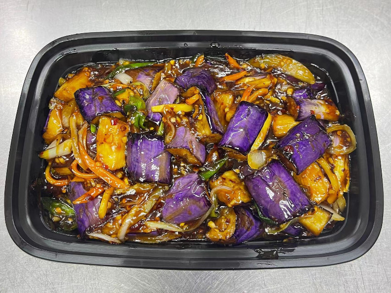 V7. 鱼香茄子 <br>매운 마늘 가지볶음<br> Eggplant w. Spicy Garlic Sauce