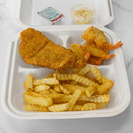 1 Pc Fish & 5 Pcs Shrimp Dinner