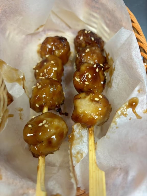 Teriyaki Chicken Meatball skewer (2pcs)