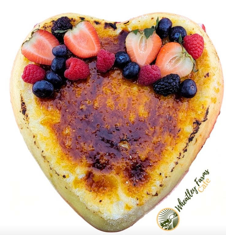 Heart Shaped Crème Brûlée Cheesecake