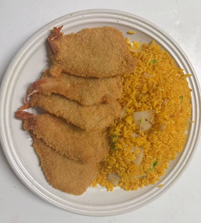 S6.炸大虾<br> Fried Jumbo Shrimps (5)