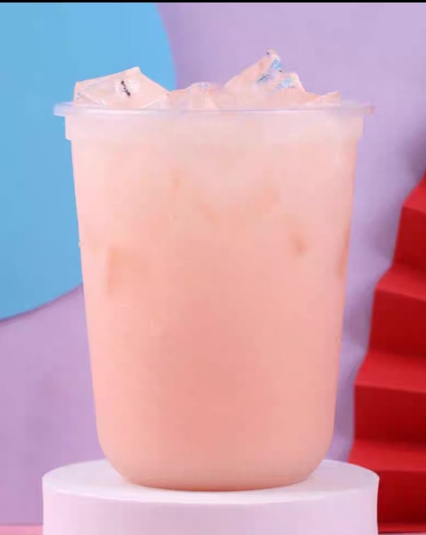 Peach Yakult with Crystal Boba